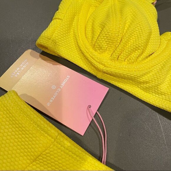 Stoney Clover Lane x Target Textured Bikini Top and High-Waist Bottom set - Picture 3 of 5